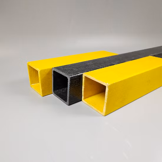 Tube carré de tuyau de fibre de verre de profils pultrudés de haute résistance/tube rond pultrudé de FRP